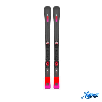 Skije SALOMON Set E S/MAX No6 XT Black/Red/Shugar Plum + Vezovi E M10 GW L80 Black/Red