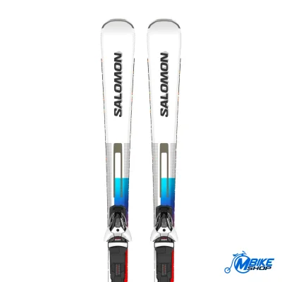 Skije SALOMON Set E Addikt White/Black/Pastel Neon Blue B3