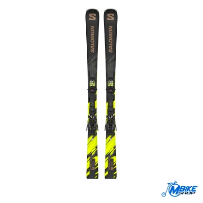 Skije SALOMON Set E S/Max 8 TX Black/Neon Yellow