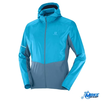 Jakna sa kapuljačom SALOMON Agile FZ Hoodie Barrier Reef/Mallard Blue