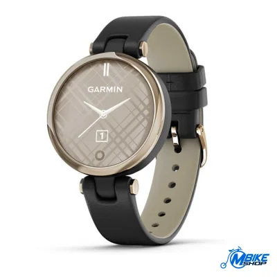 GARMIN Lily Classic Cream Gold/Black kožni remen