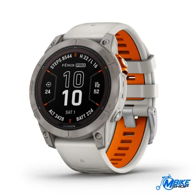 GARMIN Fenix 7 PRO Sapphire Solar Titanium Fog Gray/Orange remen