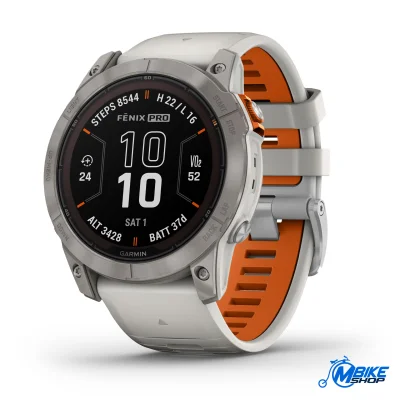 GARMIN Fenix 7X PRO Sapphire Solar Titanium Fog Gray/Orange remen