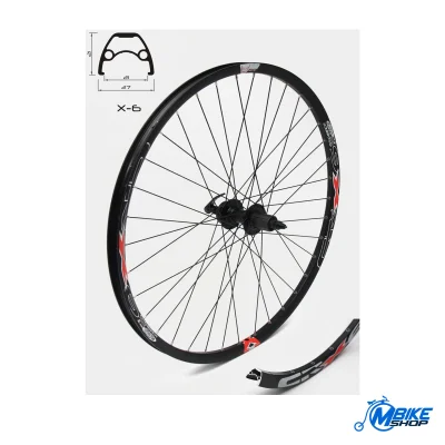 Točak Zadnji CROSSER 28" R X6 36H JYD14 Disc Kasetni Black