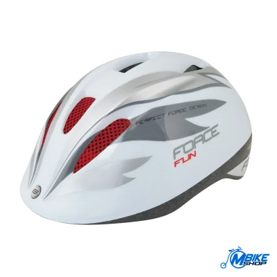 Kaciga FORCE Fun Stripes White/Grey/Red