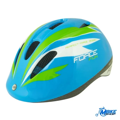 Kaciga FORCE Fun Stripes Blue/Green/White