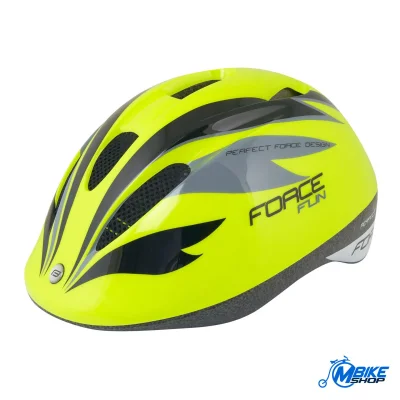 Kaciga FORCE Fun Stripes Fluo/Black/Grey