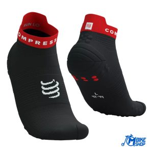 00047B9017T2 Čarape Compressport Pro Racing V4.0 Run Low Black/Core Red M BIKE SHOP