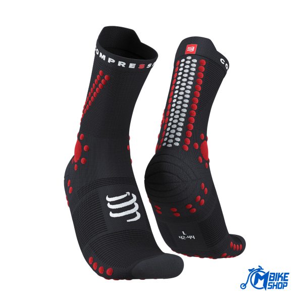 00048B9060T2 Čarape Compressport Pro Racing V4.0 Trail Black Red 1 M BIKE SHOP