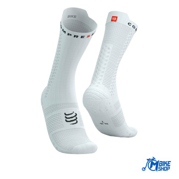 00049B0002_1_Čarape Compressport Pro Racing V4.0 Bike White Black T2 (39-41) M BIKE SHOP